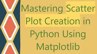 Mastering Scatter Plot Creation in Python Using Matplotlib