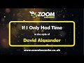 Download Lagu David Alexander - If I Only Had Time - Karaoke Version from Zoom Karaoke