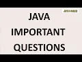 JAVA important questions r18 2-2 CSE 1 to 5 units