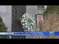 Honors For Late Mayor Harold Washington At His Burial Site