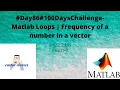 - Matlab Loops Frequency of a number in a vector