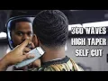 360 WAVE SELF CUT HIGH TAPER TUTORIAL