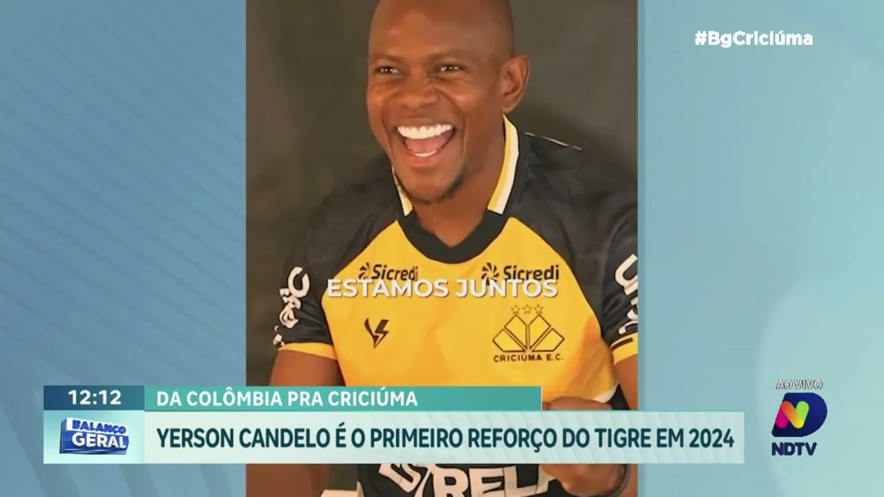 Colombiano Yerson Candelo é o primeiro reforço do Criciúma para temporada 2024