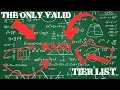 The ONLY valid MATH TIER LIST
