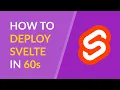 How To Deploy Your Svelte App in 60 Seconds