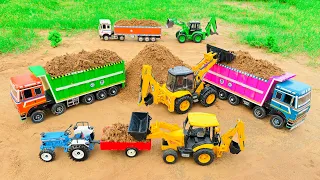 JCB 5CX 4*4 fully loading sand Tata Dumper truck 2518 | jcb tractor video | jcb cartoon 