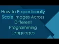 How to Proportionally Scale Images Across Different Programming Languages