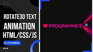 Text Animation 3d Rotate in JS