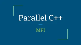 Parallel C MPI