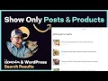 Elementor Search Results Only Posts WooCommerce Products