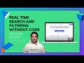 Real time search and filtering without code using Jetboost