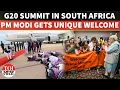 Lagu Vande Mataram Chants Echo As PM Modi Gets ELECTRIFYING Welcome In South Africa Ahead Of G20 Summit