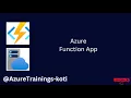 Azure Function App Tutorial Serverless Computing Triggers