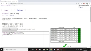 Array-1 middleWay Java Tutorial Codingbat com