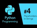 Placeholder in String In Python Placeholder in Python Part-4