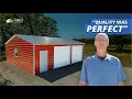 24x30 Metal Barn Building with 2 Bay Doors Walkthrough