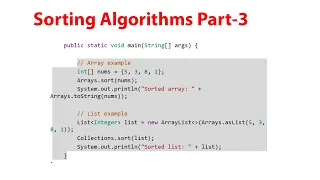 Sorting Algorithms Part-3