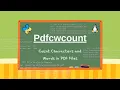 Count Characters And Words In PDF Files Using Python In Linux