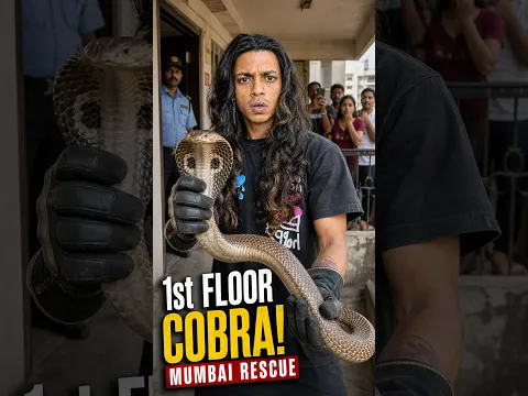 COBRA ON 1st FLOOR IN MUMBAI🐍🤯 #cobra #vlog #snake #reptiles
