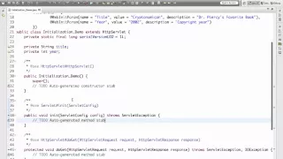 Servlet Initialization Variables