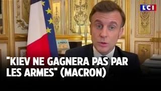 "Kiev ne gagnera pas par les armes" (Macron) ｜LCI