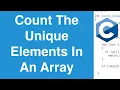 Count The Unique Elements In An Array C Programming Example