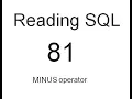 Read SQL MINUS operator SQL Tutorial 81