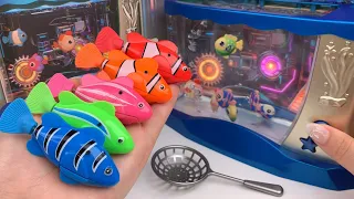 [🐰toy asmr🐰] Neon Cyber Fish Aquarium Playset ASMR Satisfying with Unboxing No Talking | Review Toys