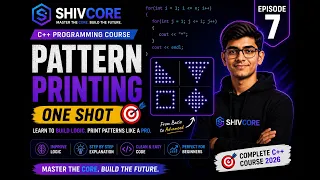 Pattern Printing in C One Shot Master Logic Building Episode 7 ShivCore