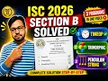 ISC 12 Computer Science Board Paper 2026 Solution Section B TimeOP Trimorphic Pendulum String
