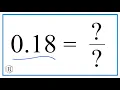 0 18 as a Fraction simplest form