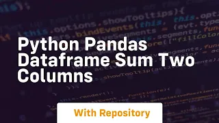 python pandas dataframe sum two columns