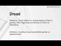 Dread Meaning