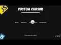 Custom cursor using pure html css and javascript