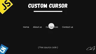 Custom cursor using pure html css and javascript
