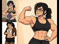 Female Muscle Growth Comic SARAH GETS HUGE PT1