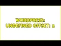 Wordpress Undefined offset 2