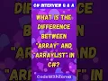 Array vs ArrayList c Explained A Beginner s Guide