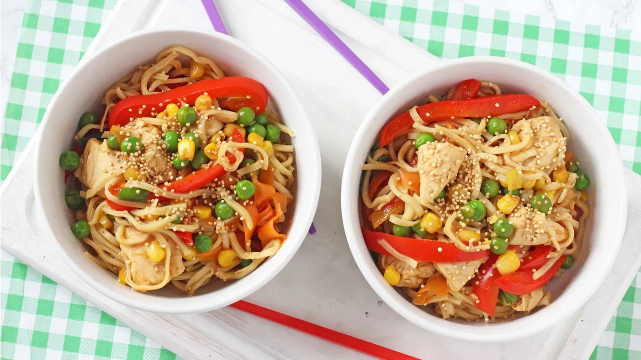 Sesame Honey Chicken Noodles   Easy Family Dinner Recipe