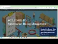 Super Market Billing Project using Spring boot Hibernate JPA JSP HTML CSS Bootstrap