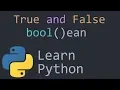 Boolean Python Programming Tutorial
