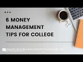Adulting Lesson - 6 Tips for Money Management in College