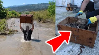 We Found A Locked Treasure Chest In The River! A Skeleton Was Inside!