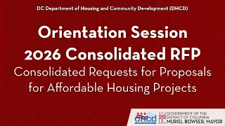 DHCD Orientation Session 2026 Consolidated RFP for Affordable Housing Financing Development Sites