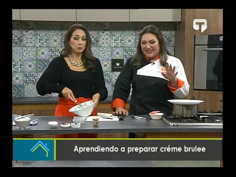 Aprendiendo a preparar créme brulee