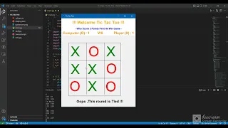 Tic Tac Toe using Tkinter Python