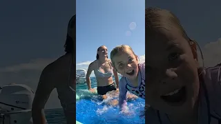 This Is What Childhood Should Feel Like ❤️🌊 #boatlife #sailingfamily