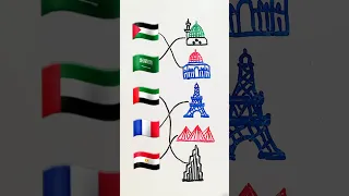 Draw Al Aqsa Mosque Eiffle Tower We Love Palestine Pray For Palestine Madina Piramid 