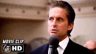 greed is good scene wall street 1987 movie clip hd