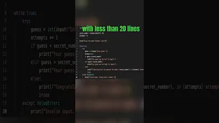 Code a Python Game in Less Than 20 Lines of Code - Number Guessing Game